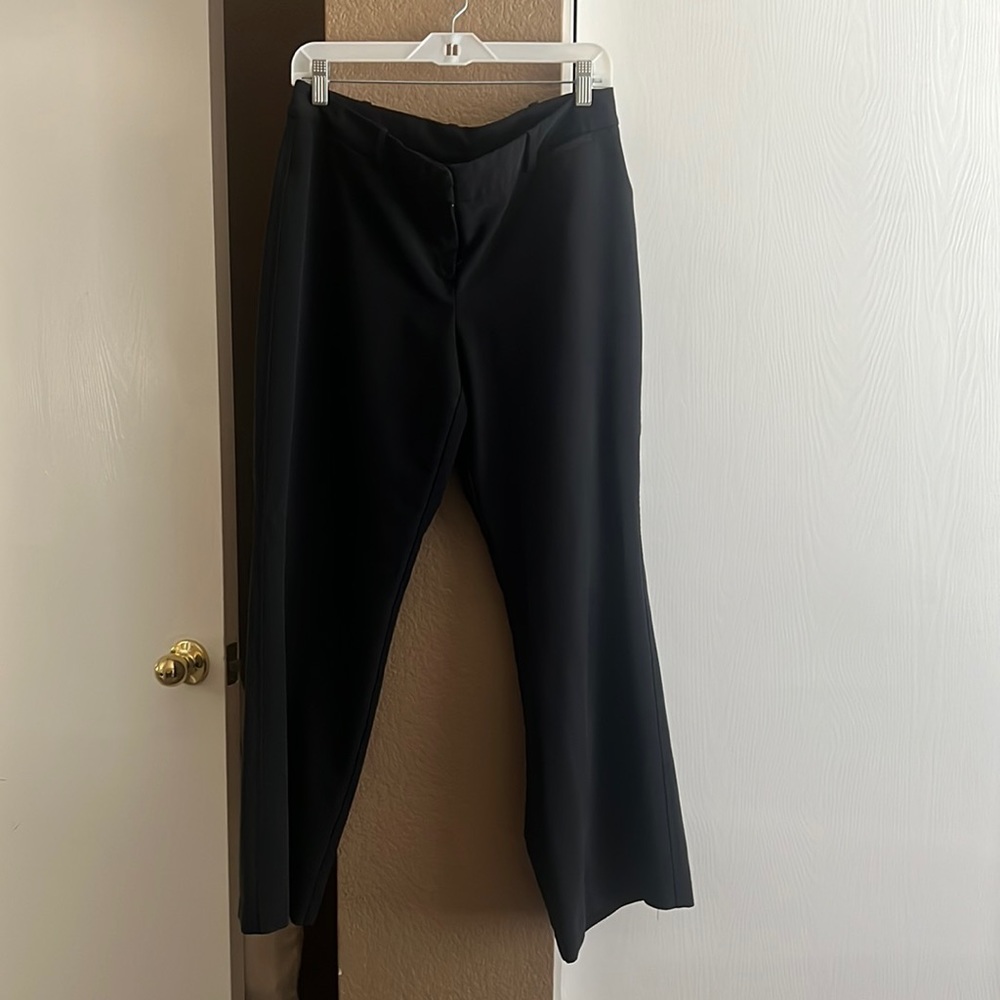 Black wide leg trouser pants